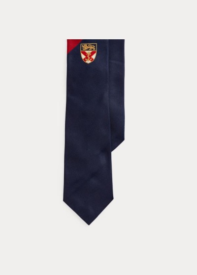 Men's Ralph Lauren Naval Silk Club Ties | 632840BJX